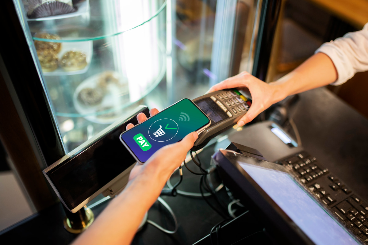 Secure and user-friendly ATM interface with contactless payment option.