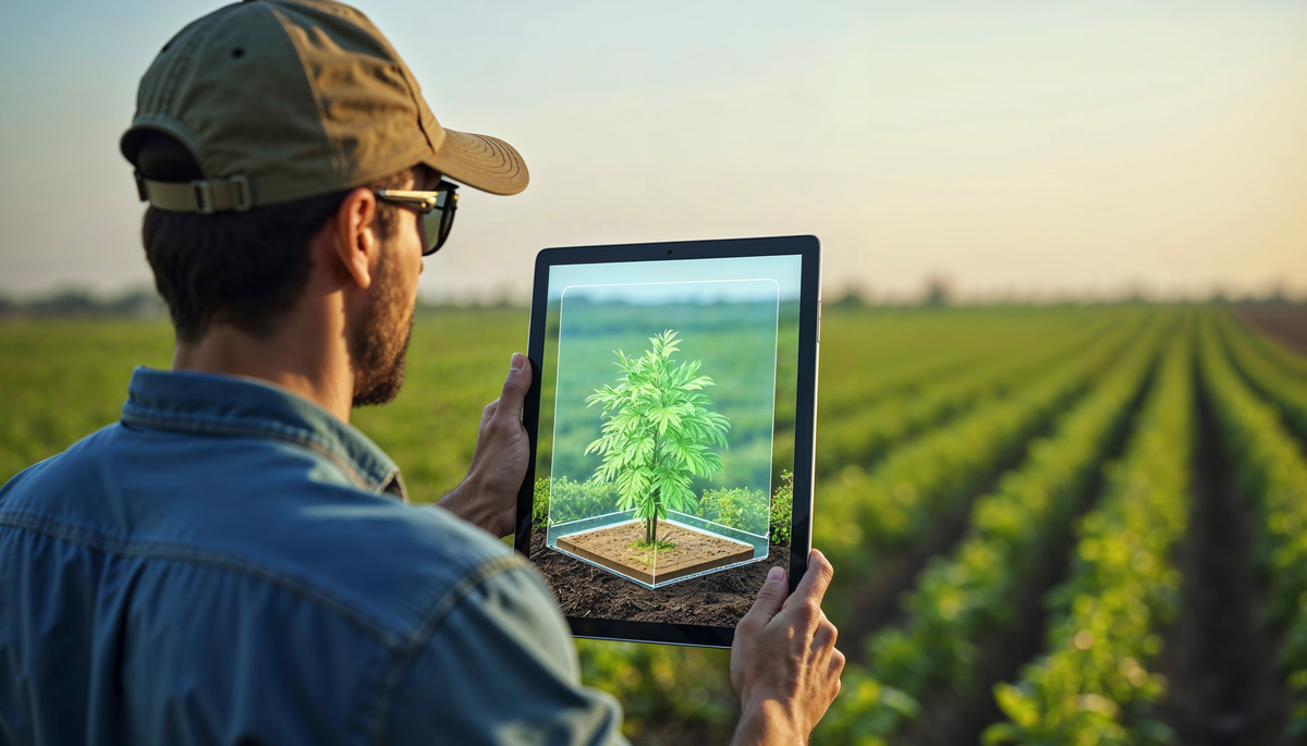 Dashboard interface of a farm management software showcasing data analytics.