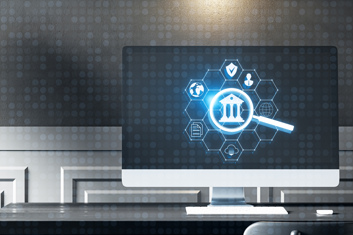User interacting with a seamless mobile banking application.