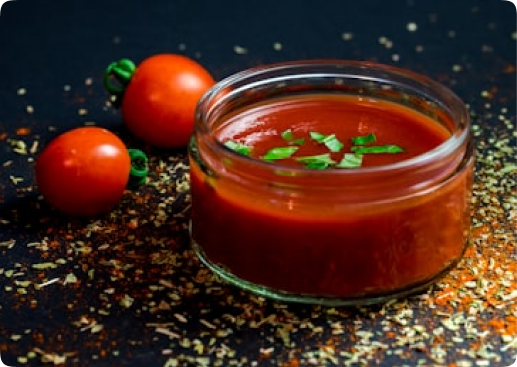 tomato sauce in a jar
