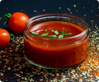 tomato sauce in a jar