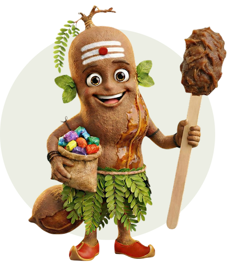 a cartoon character holding a candy stick