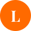 an orange circle with the letter l