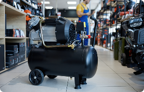 an air compressor in a store