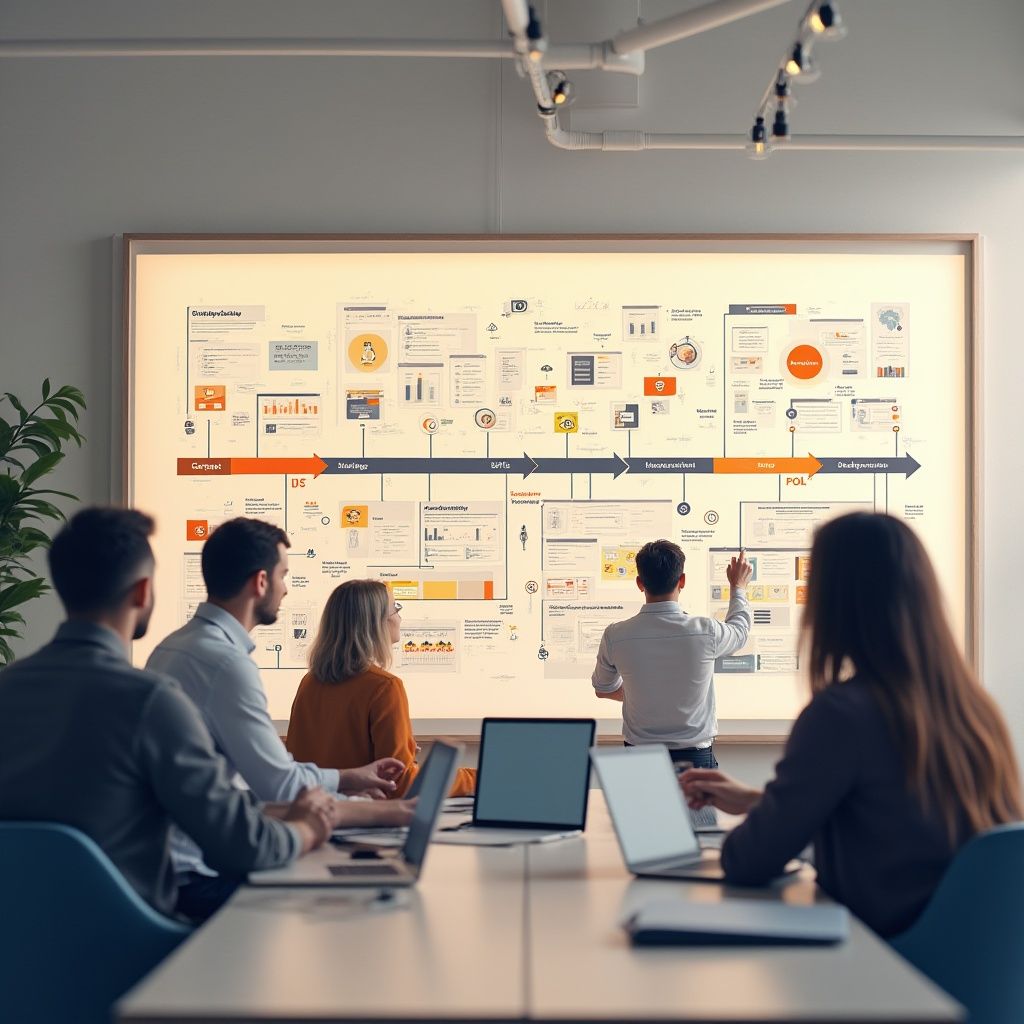 Gantt chart illustrating project timeline management.