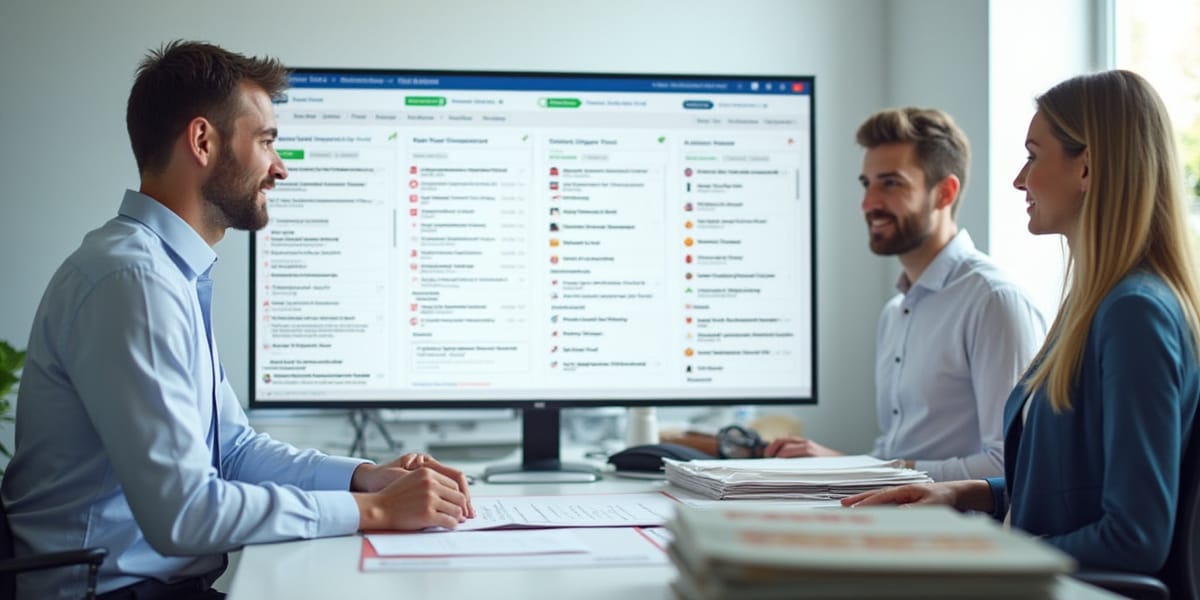 Automated onboarding workflow showing tasks for a new hire.